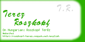 terez roszkopf business card